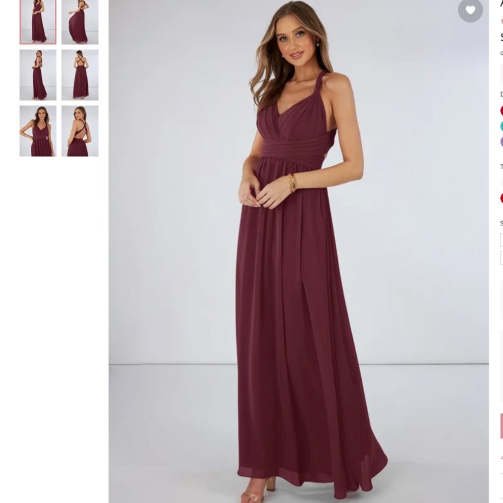 Azazie Burgundy Bridesmaid Dress